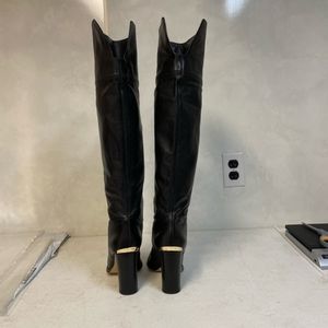 Michael Kors Black Leather Boots: 7
